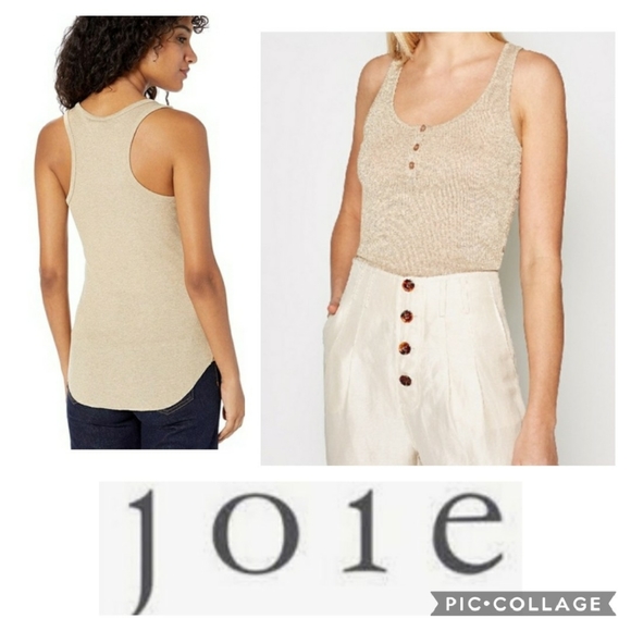 Joie Tops - Joie Maydora Gold Tank Top Size M